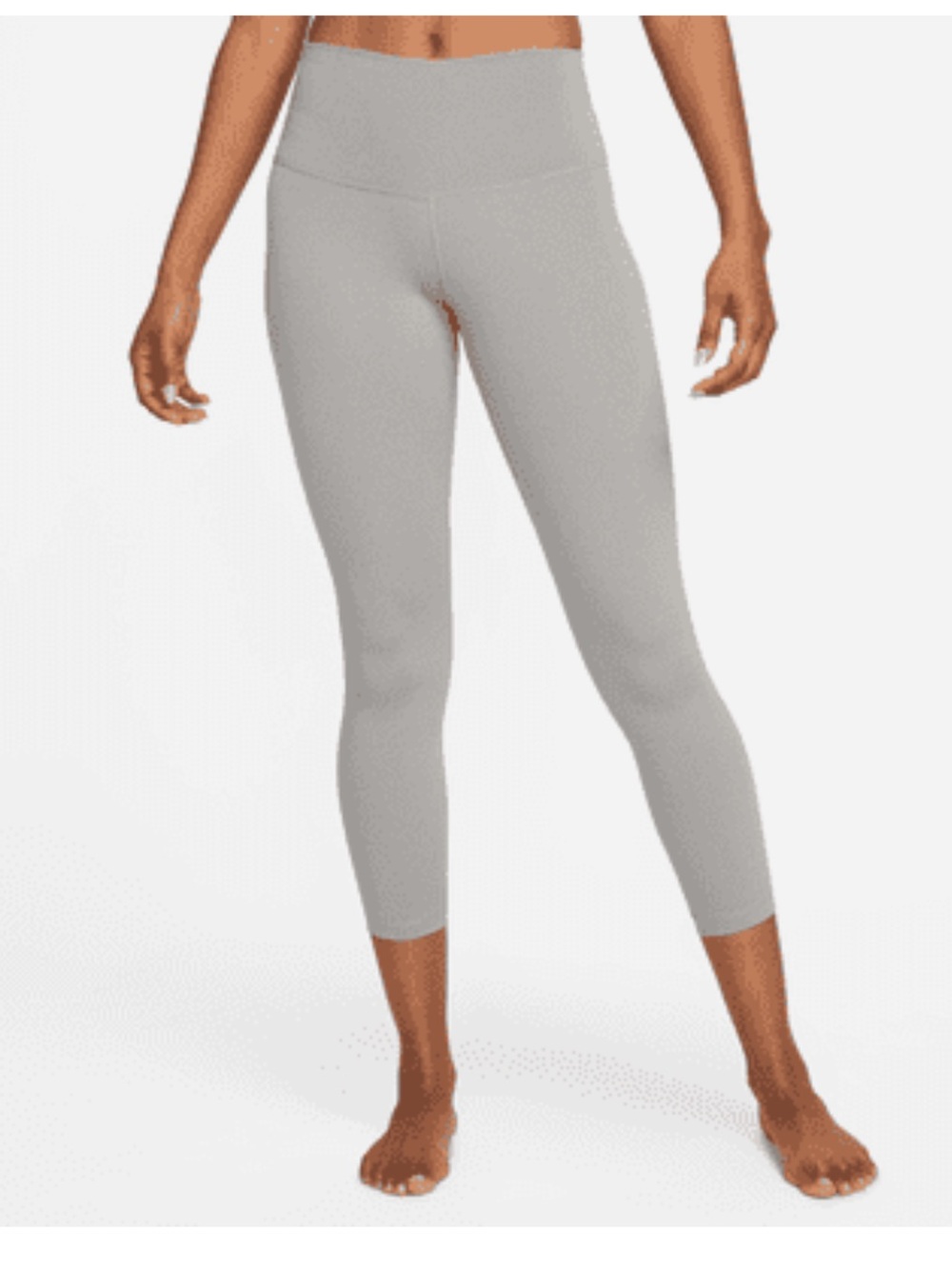 Nike High-Waist Yoga Cropped Leggings — Light Gray super soft Small